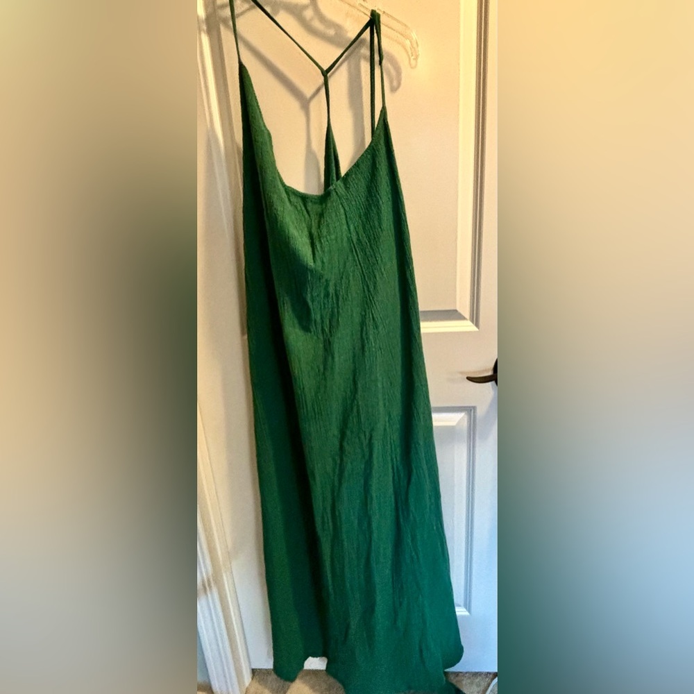Free People Green Maxi Beach Wrap Dress